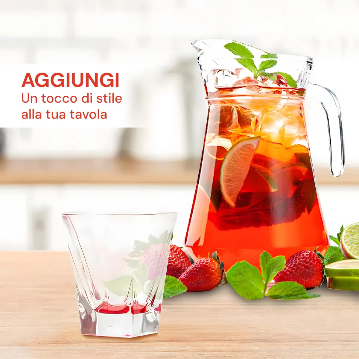 Avilia Set 6 Bicchieri 27CL con Fondo Rosso in Luxion - Resistenti ed Eleganti Ideali per Cene in Famiglia o Occasioni Speciali - Adatti a Tutti i Tipi di Bevande - Facili da Lavare in Lavastoviglie