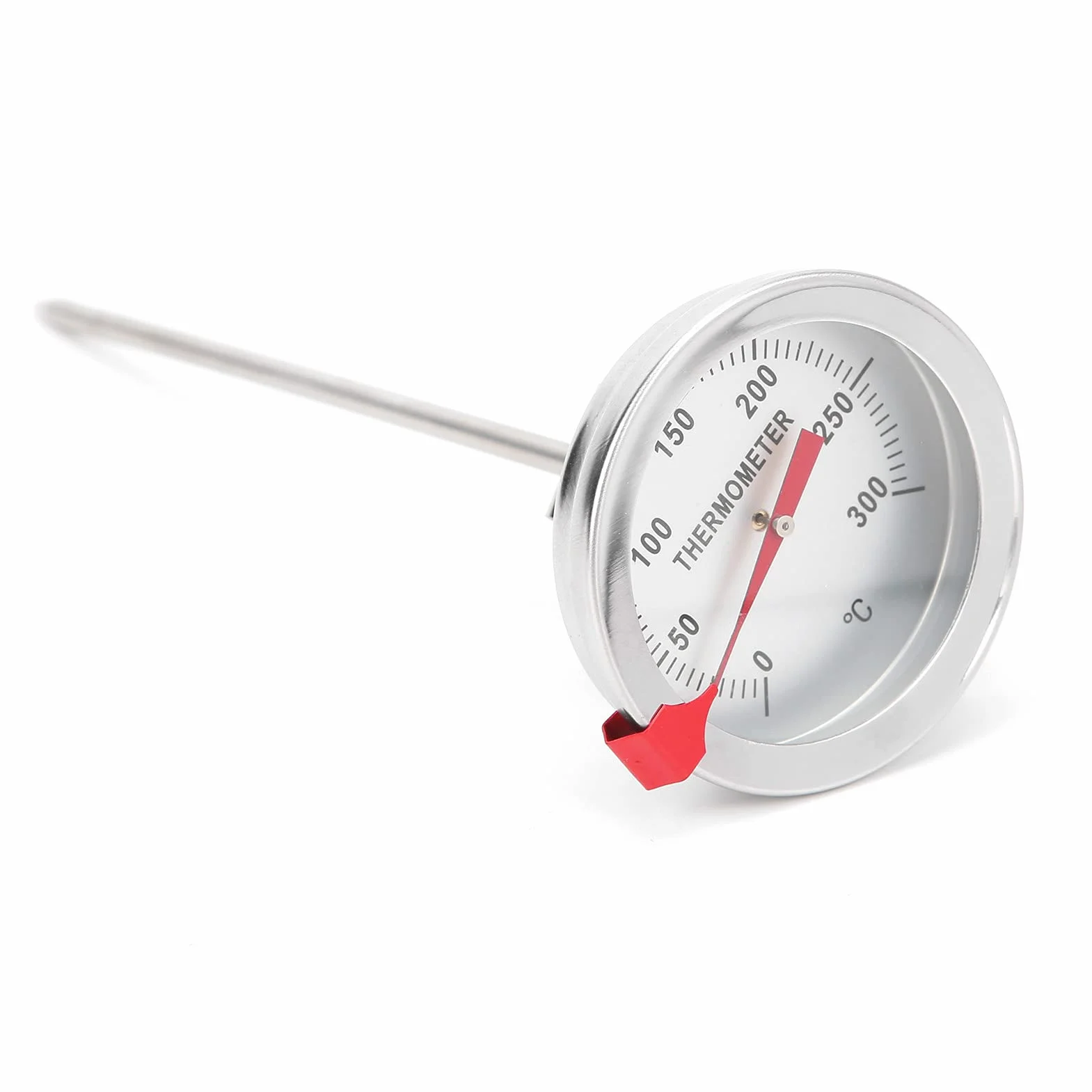 Tnfeeon Termometro Durevole per Friggere in Acciaio Inossidabile, Quadrante 5 Cm, Intervallo 50 ℃ a 300 ℃, Resistenza alla Corrosione (30 cm)