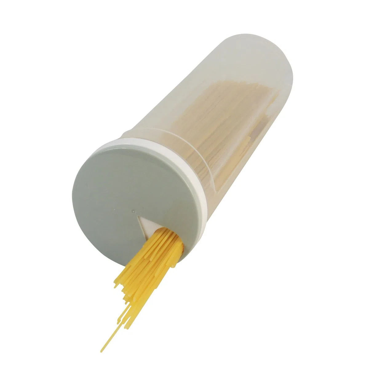 Dispenser per Pasta in Plastica Trasparente con Coperchio Rotante Grigio, 28,6 cm