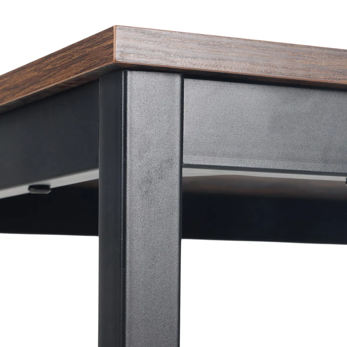Tavolo da Pranzo Relaxdays, per 4 Persone, HLP: 76x110x60 cm, Fino a 80 kg, Effetto Rovere/Nero