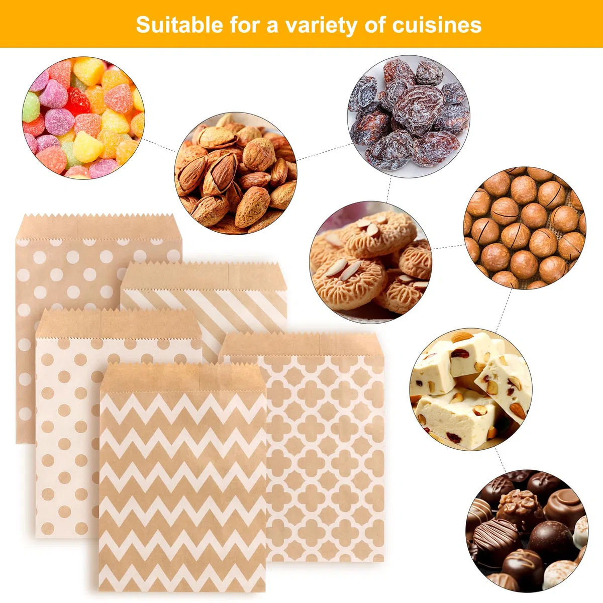 81 accessori Candy Bar, contiene 60 sacchetti per candybar e 4 pinze per zucchero, 2 paletta per ghiaccio e 60 adesivi, set di accessori per matrimoni, compleanni, feste, caramelle, bar, decorazione