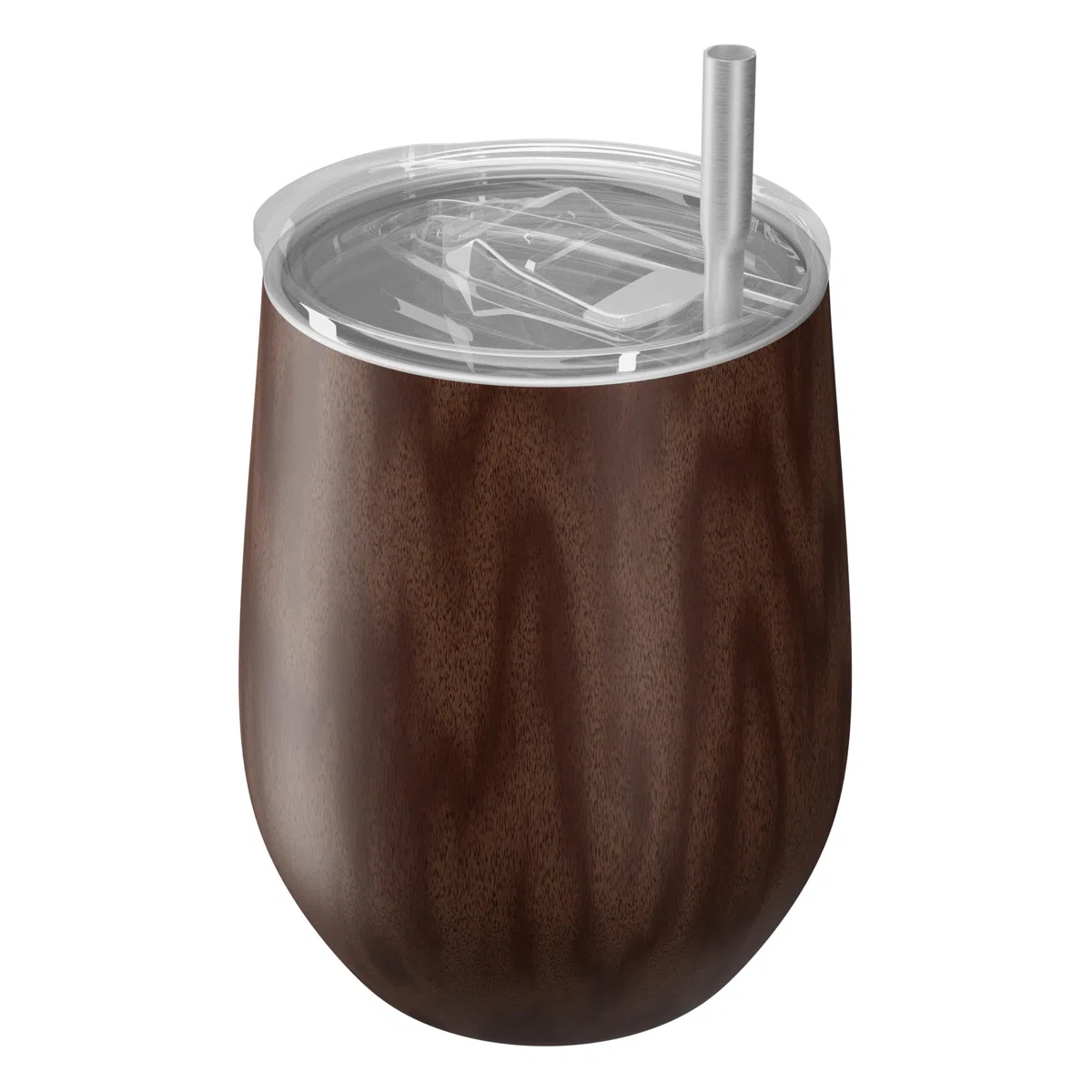 Aquafloow Tazza Yerba Mate a Doppia Parete 350 ml, Mate Argentino + 2 Pezzi Cannucce in Acciaio | Coperchio senza BPA, Set da Tè in Acciaio Inox per Yerba, Mate – Marrone