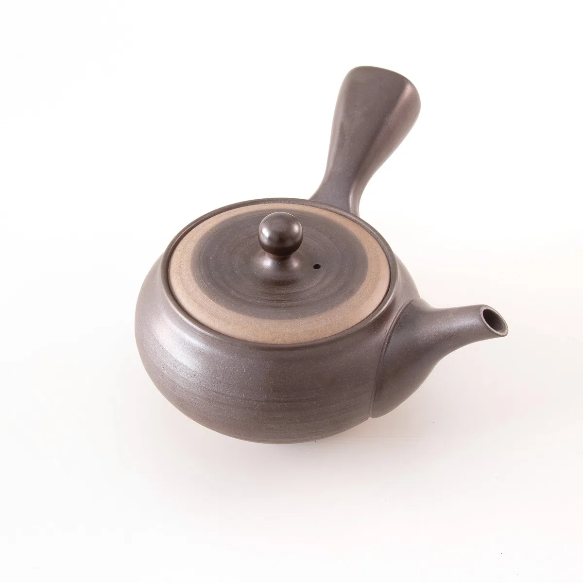 Asayu Japan Teiera tradizionale Kyusu - Kurofuki - Piccola, 280 ml, nera - Prodotto in Giappone (Tokoname-Yaki) - Per tè verde e cerimonie del tè