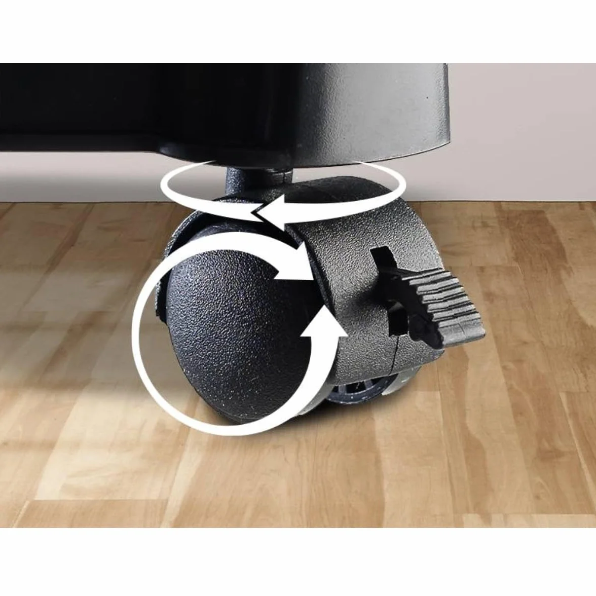 Supporto Regolabile per CPU con Ruote, Larghezza Fino a 25 cm, Capacità di Carico 25 kg, con Ruote Blocabili, Colore Nero - EW1292
