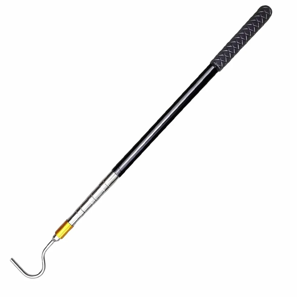 FARYODI Asta telescopica da 150 cm con gancio per tenda parasole, gancio per barca, gancio per barca, apritenda da sole, asta con gancio per aprire tende da sole, camper