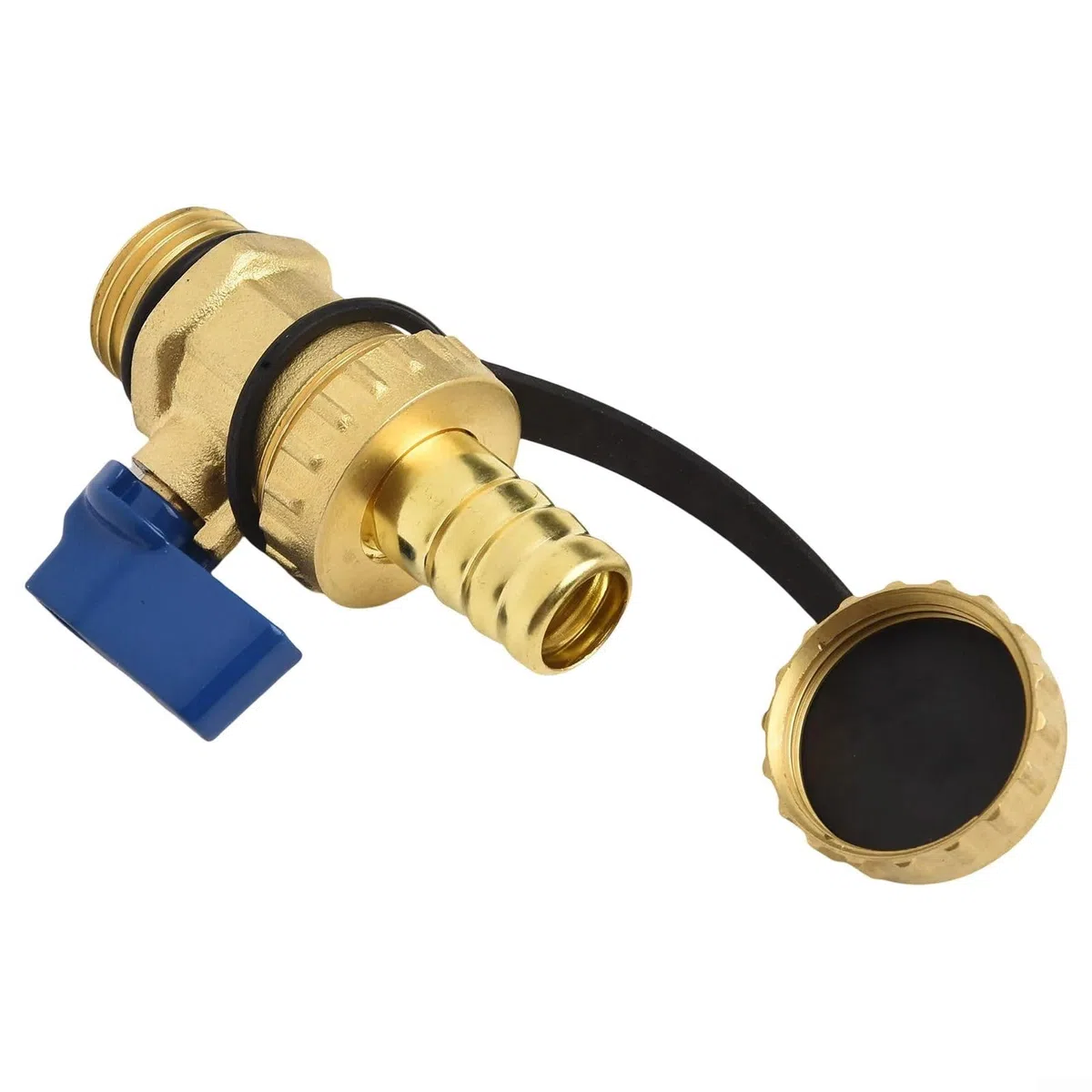 Besttoolifes Unità terminale collettore per riscaldamento a pavimento con sfiato automatico e valvola di scarico integrata, struttura in ottone massiccio, compatibile con 1", 1/(1/2")