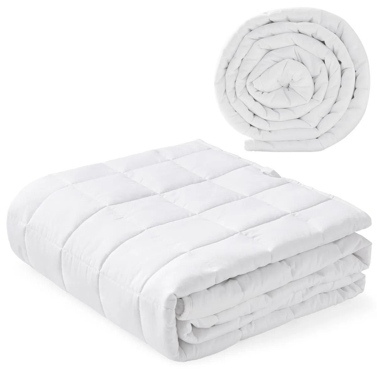 Coperta Ponderata 155x220cm 9kg - Weighted Blanket Coperta Pesante Antistress - Coperta Ponderata Matrimoniale per un Aonno Profondo - 100% Cotone - Perle di Vetro Ipoallergeniche