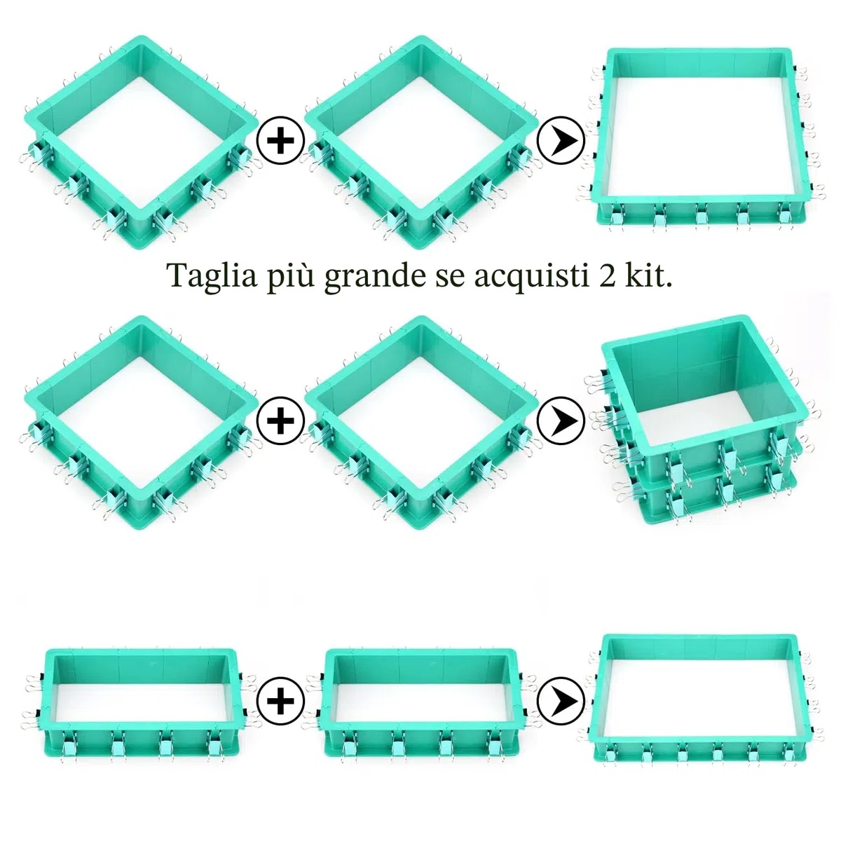 Alloggiamento Stampo Regolabile per la Realizzazione di Stampi in Gomma Siliconica - Telaio dell'alloggiamento in Plastica per la Creazione di Stampi in Siliconica, Stampi in Resina, Candele, Sapone