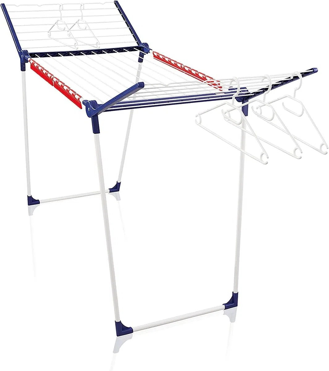 Leifheit Pegasus 200 Solid Stendibiancheria con accessori, Stendino allungabile 20m spazio totale, stendibiancheria estensibile con grucce e supporti [Amazon Exclusive]