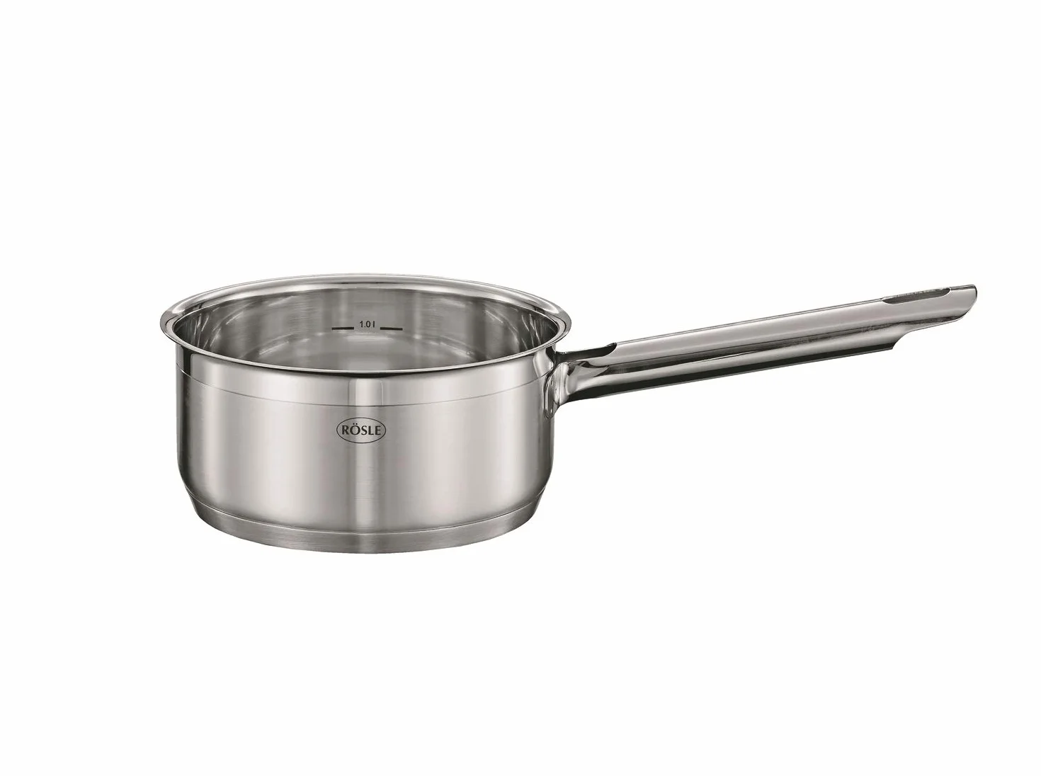 RÖSLE ELEGANCE batteria di pentole da 10 pezzi, 6 pentole da cucina, 1 inserto per la cottura a vapore, 2 padelle nel set, acciaio inox 18/10, adatta alla lavastoviglie e ai piani cottura a induzione