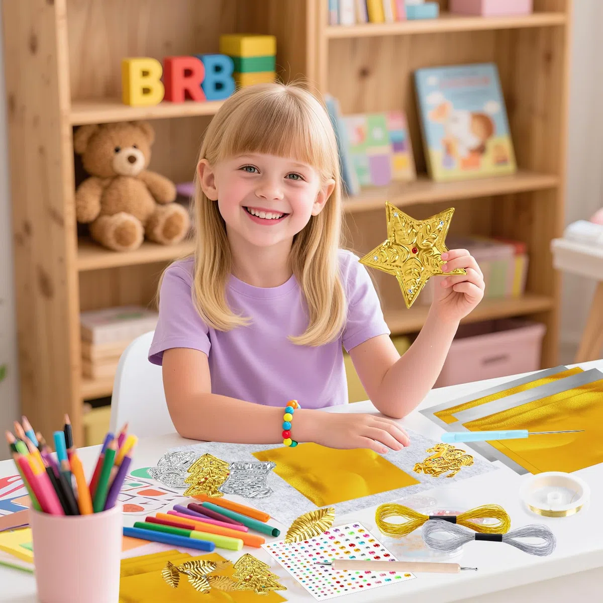 Fogli Metallizzati per Artigianato Fogli per Goffratura Kit Artistico per Sbalzo Metallo Foglio di Carta Alluminio Dorato Accessorio Crafting Lucido Argento Scintillante Oro per Pittura Incisione