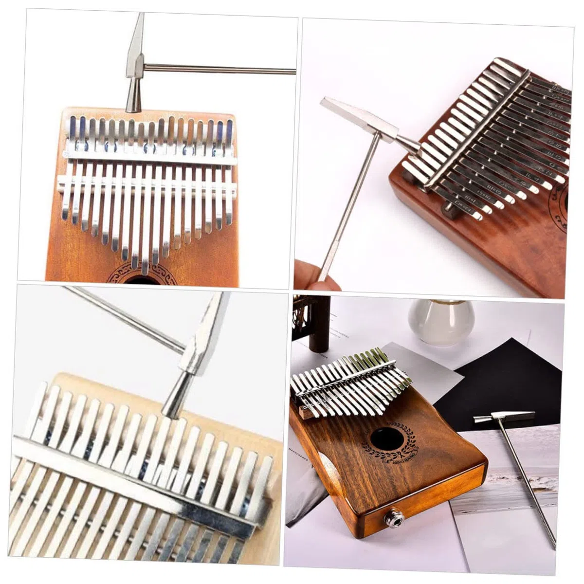 VICASKY Martello per Accordatura Kalimba 3 Pezzi Impugnatura Ergonomica, Accessori per Strumenti a Percussione Portatili, Leggero per Manutenzione e Regolazione Tasti Kalimba