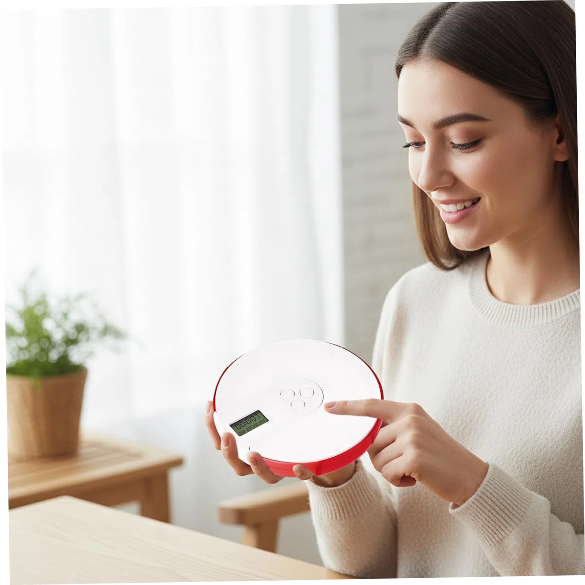 Dispenser automatico di pillole per 7 giorni con allarme – Scatola portatile per medicinali da viaggio con ampio display digitale per farmaci vitaminici, rosso