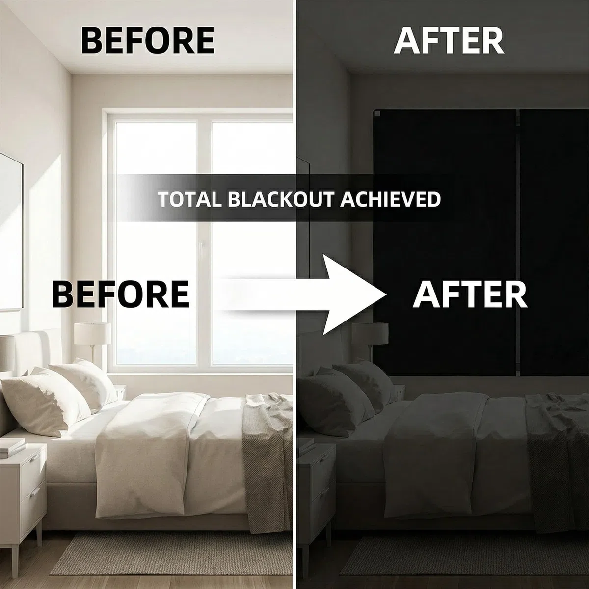 Tenda Oscurante per Finestre 100% Oscuramento, 145x100cm Tessuto Oscurante con Velcro e Adesivi, Oscurante Finestra da Interno Senza Forare per Camera da Letto, Ufficio e Viaggio, Nero e Argento