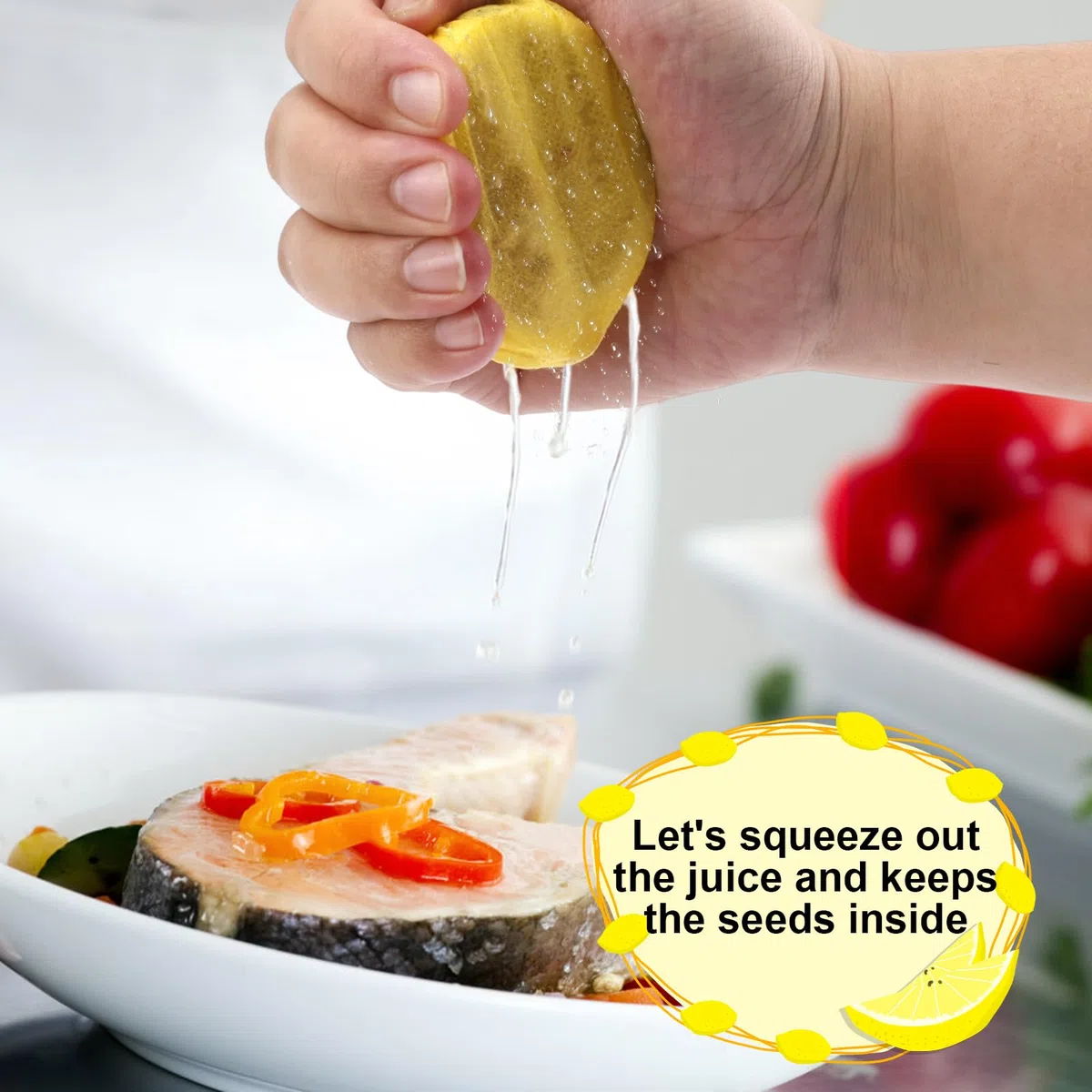 BOXOB 200 pz Coperture per Limoni per Spremere, Sacchetti per Spicchi di Limone Pellicole Elastiche Rete per Succo di Limone Panni per Spremitura, Ideali per Spremere Limoni o Lime Freschi (Giallo)
