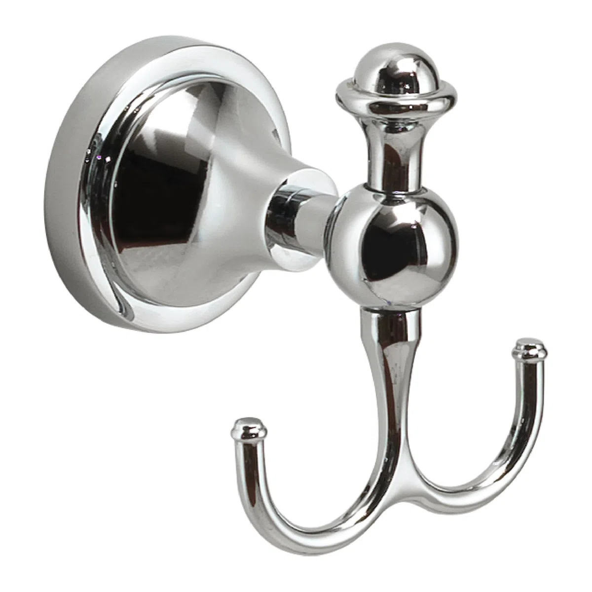 Gedy NEVIS Appendiasciugamani bagno doppio, Acciaio inossidabile, Cromo, 8 x 8,2 x 10,4