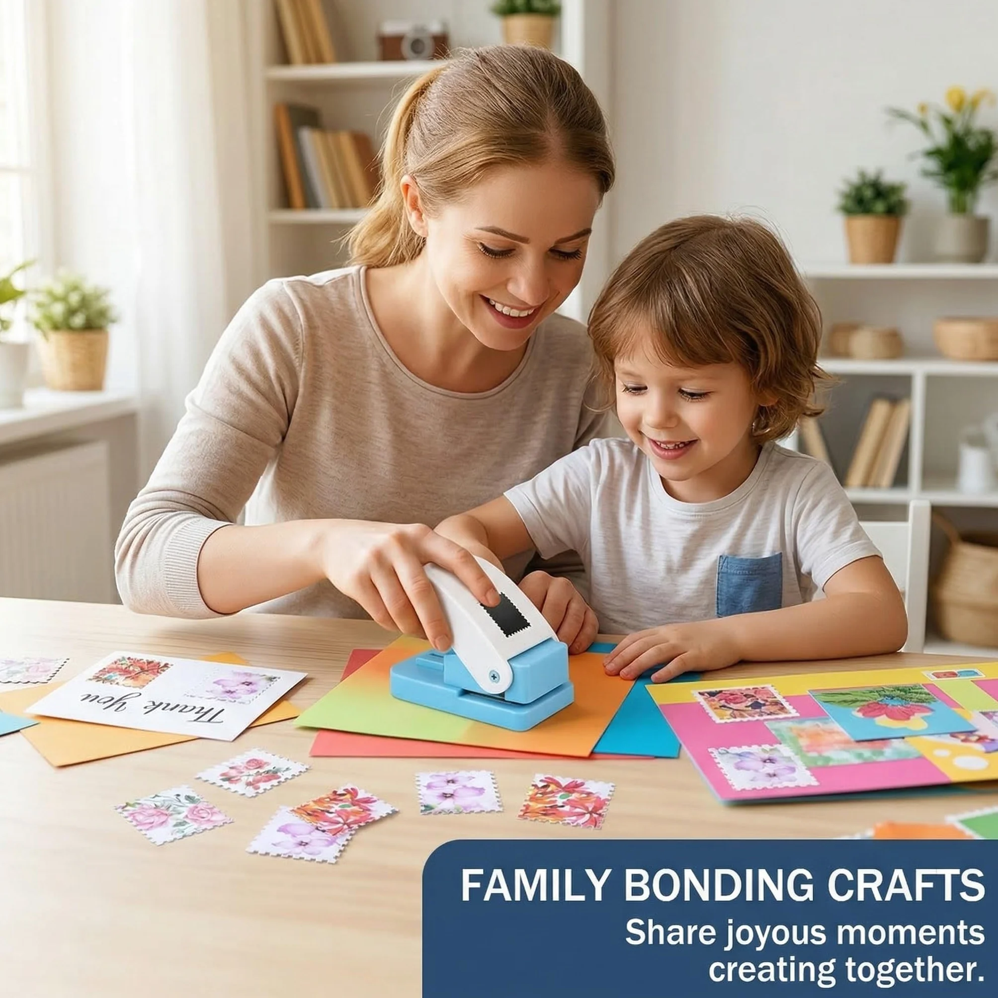 Perforatrice rettangolare per francobolli a leva forma del timbro per lavori artigianali con carta scrapbooking fai da te creazione di biglietti artistici e artigianali