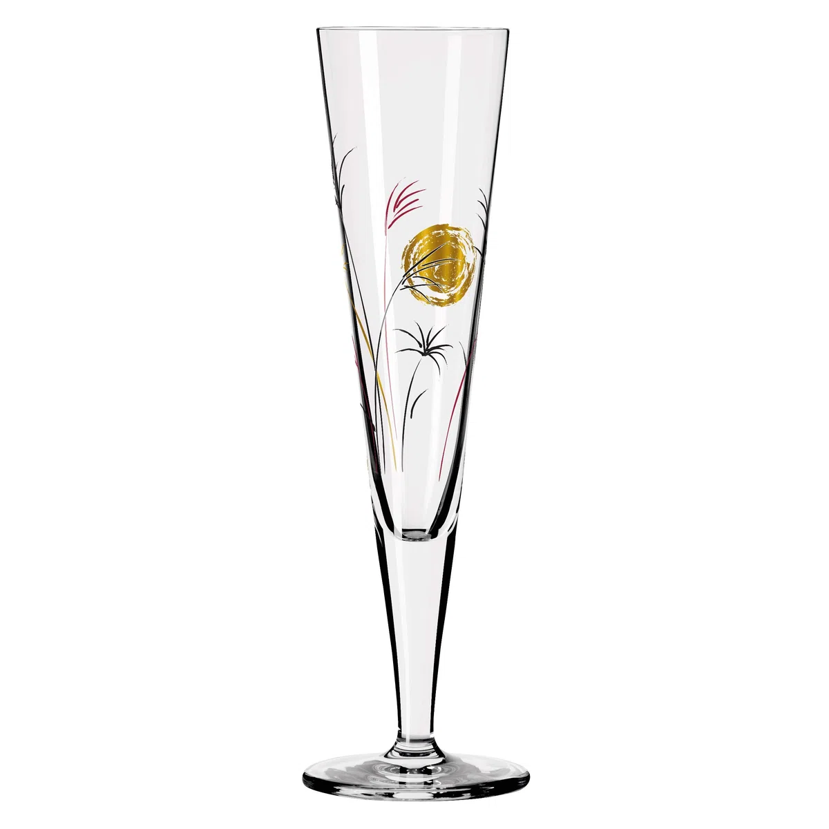 Ritzenhoff 1071013 Bicchiere da champagne 200 ml - Serie Goldnacht No. 13 - Nobile pezzo di design con oro vero - Made in Germany