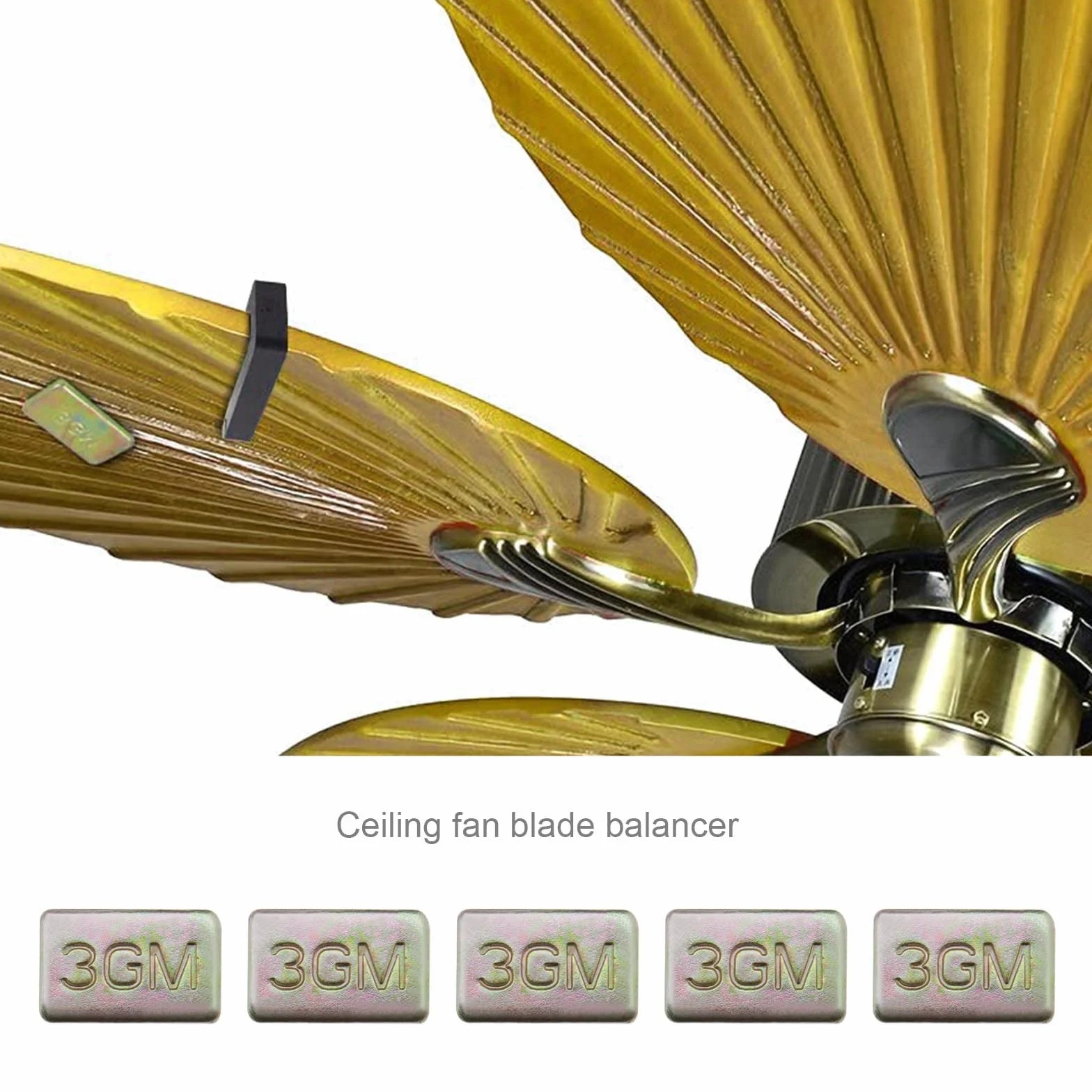 Set di 6 kit di bilanciamento della lama del ventilatore da soffitto kit di bilanciamento ventola inclusi 6 pezzi di clip ventilatore in plastica e 18 pezzi di metallo autoadesivo 3G peso