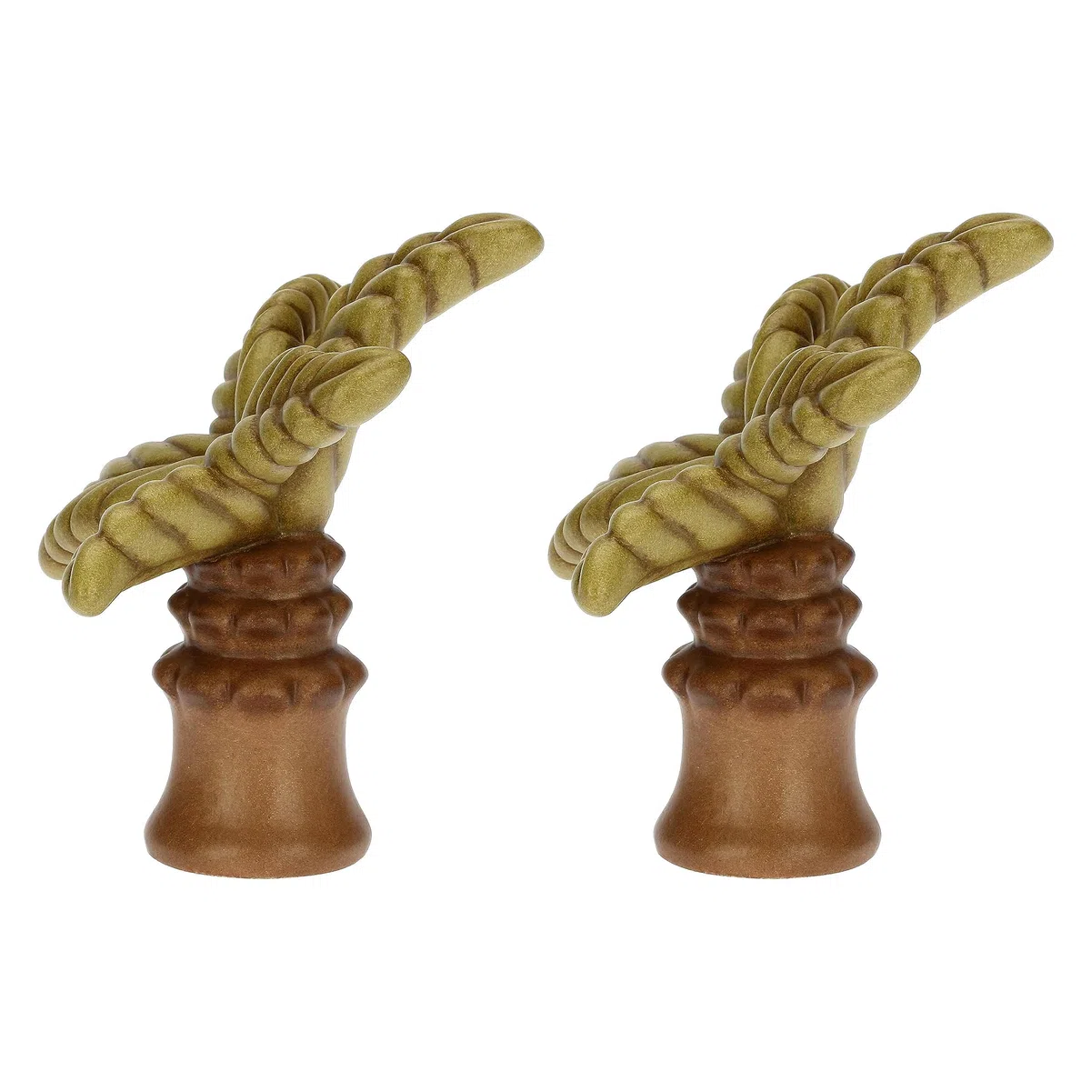 THUN - Set 2 Palme in Ceramica Decorata a Mano, Linea Presepe Classico, Decorazioni Natale Casa, 11 cm h