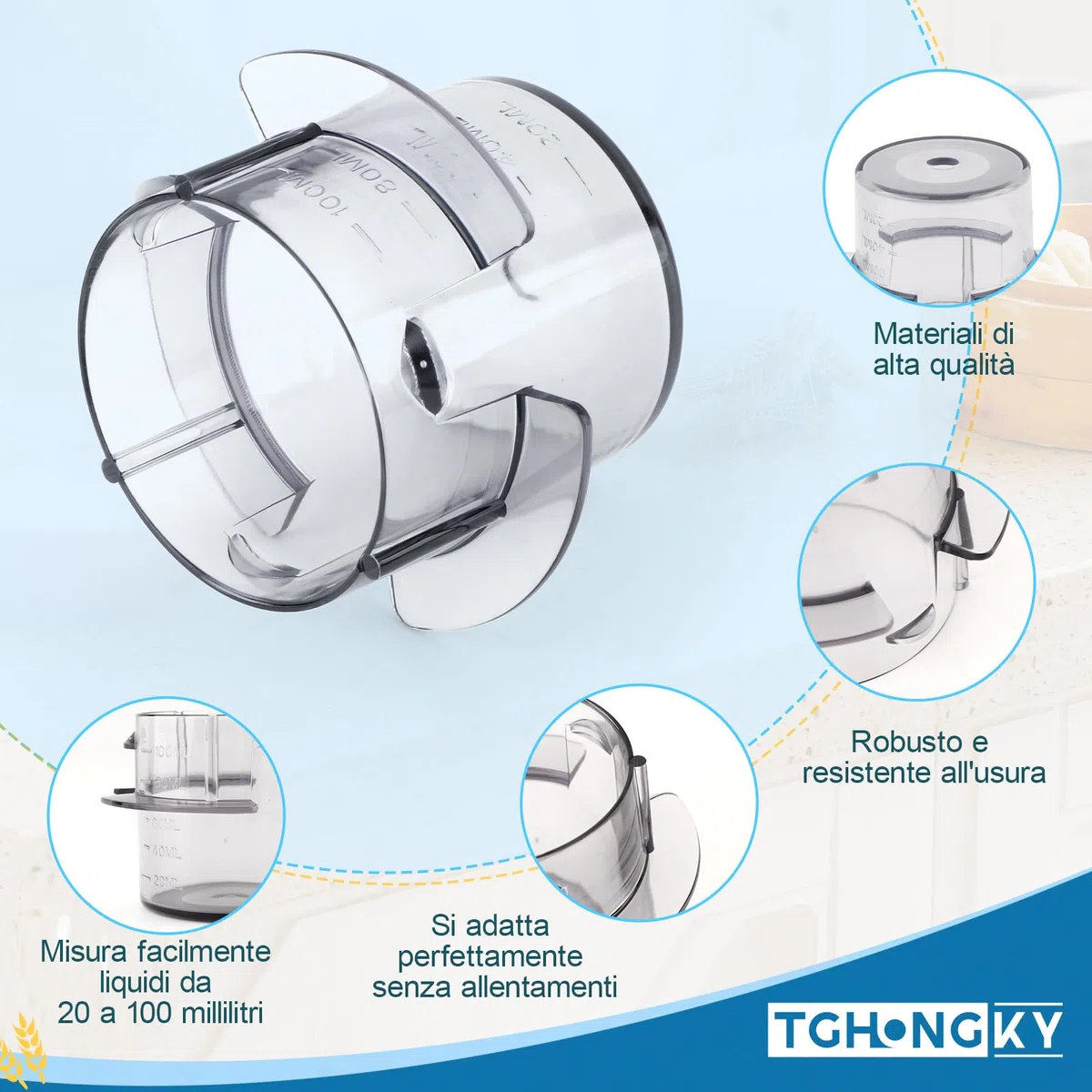 Misurino per Monsieur Cuisine Connect Misurino Accessori per Monsieur Cuisine Smart/Plus Tazza di Misurazione XXX