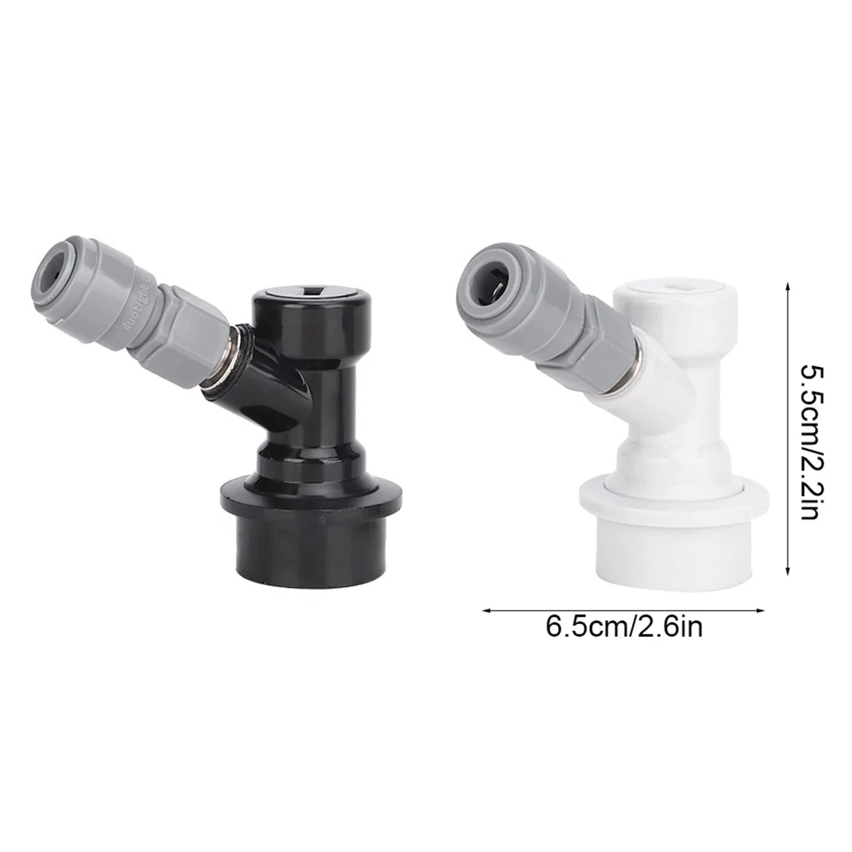 Connettore per Fusti con Bloccaggio a Sfera per Fusti Cornelius, Connettore a Innesto Rapido FFL da 8 Mm 1/4 Pollici, Tappi per Gas e Liquidi, per Uso Alimentare