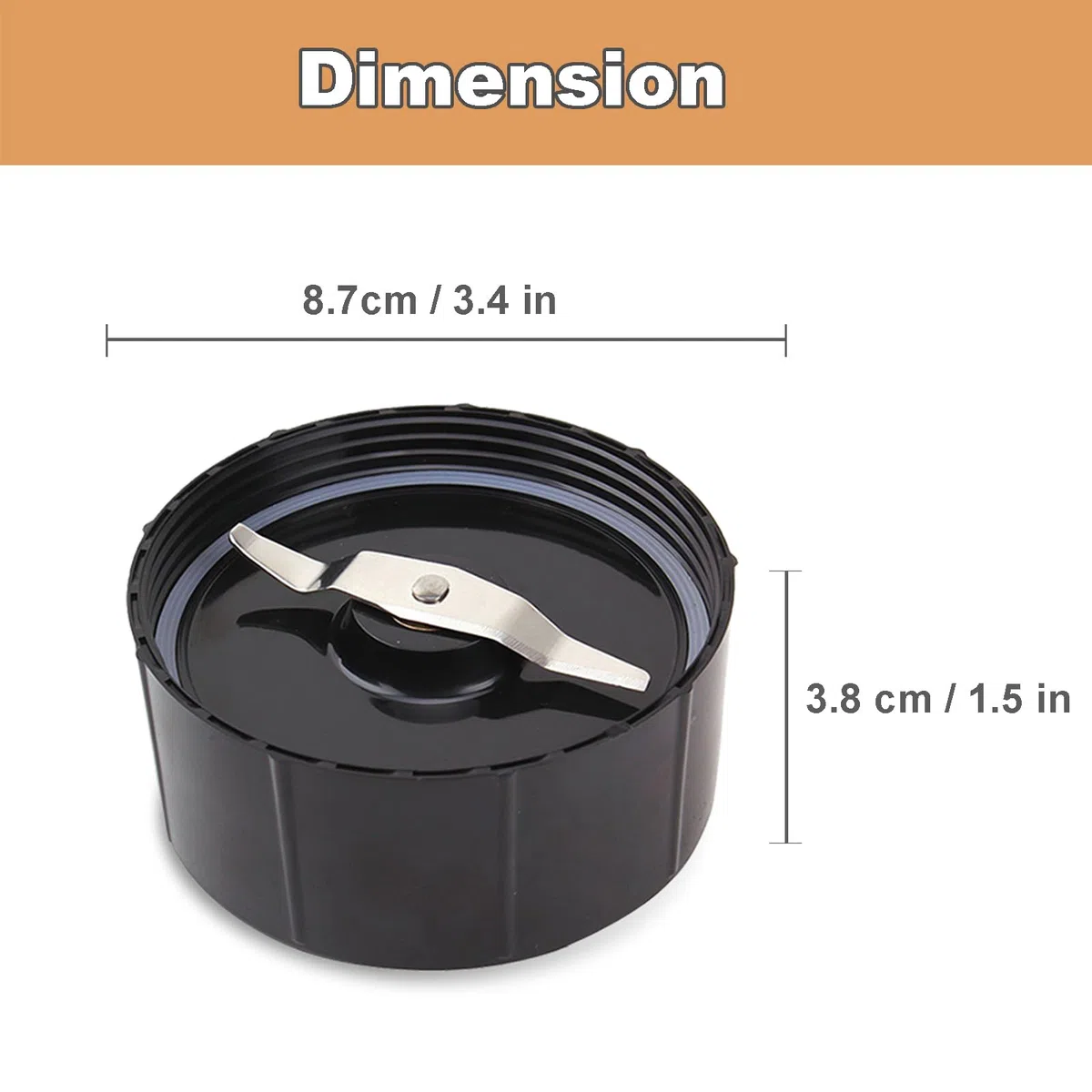 Confezione da 2 lame a croce/lama per fresatura compatibili con Magic Bullet 250W serie MB1001 con guarnizioni, ricambio per frullatore