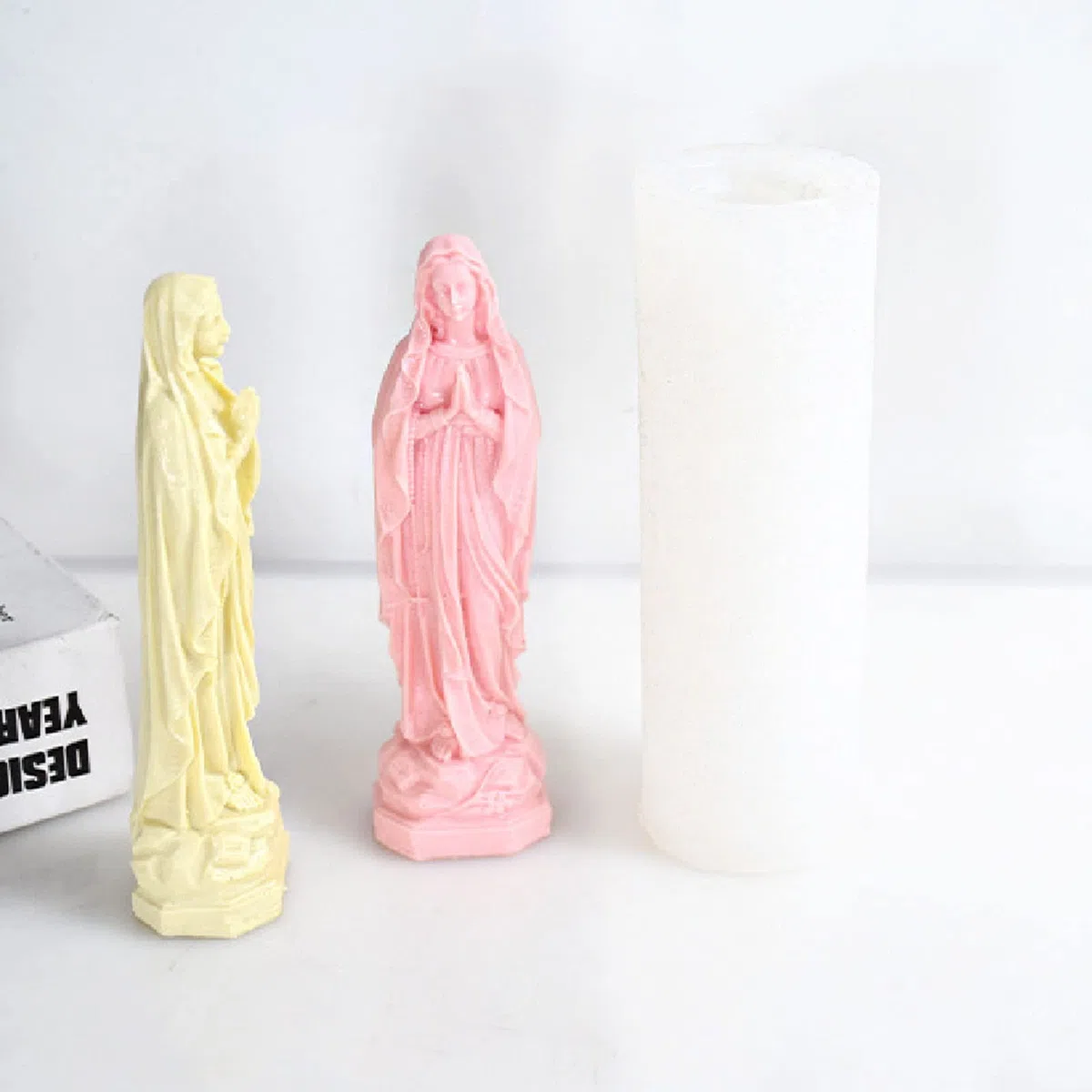 Sacra Maria Stampo in silicone 3D Madonna Maria Madonna Madonna di Dio Resina Epossidica Stampo per Candela Aromi fatti a mano Stampo per Candela Fare Statua, Ornamenti Artigianali