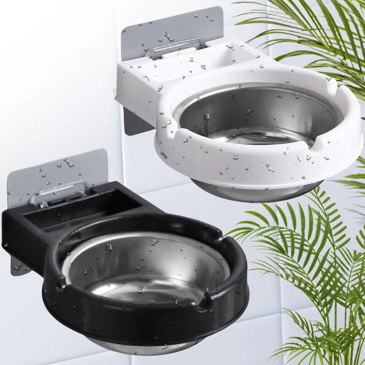 2 Pezzi Posacenere a P-arete Impermeabile, P-osacenere a P-arete Per Bagno, Posacenere da Parete, P-osacenere a Parete Per Esterni, da Posizionare in Servizi Igienici, Camere da Letto e Corridoi