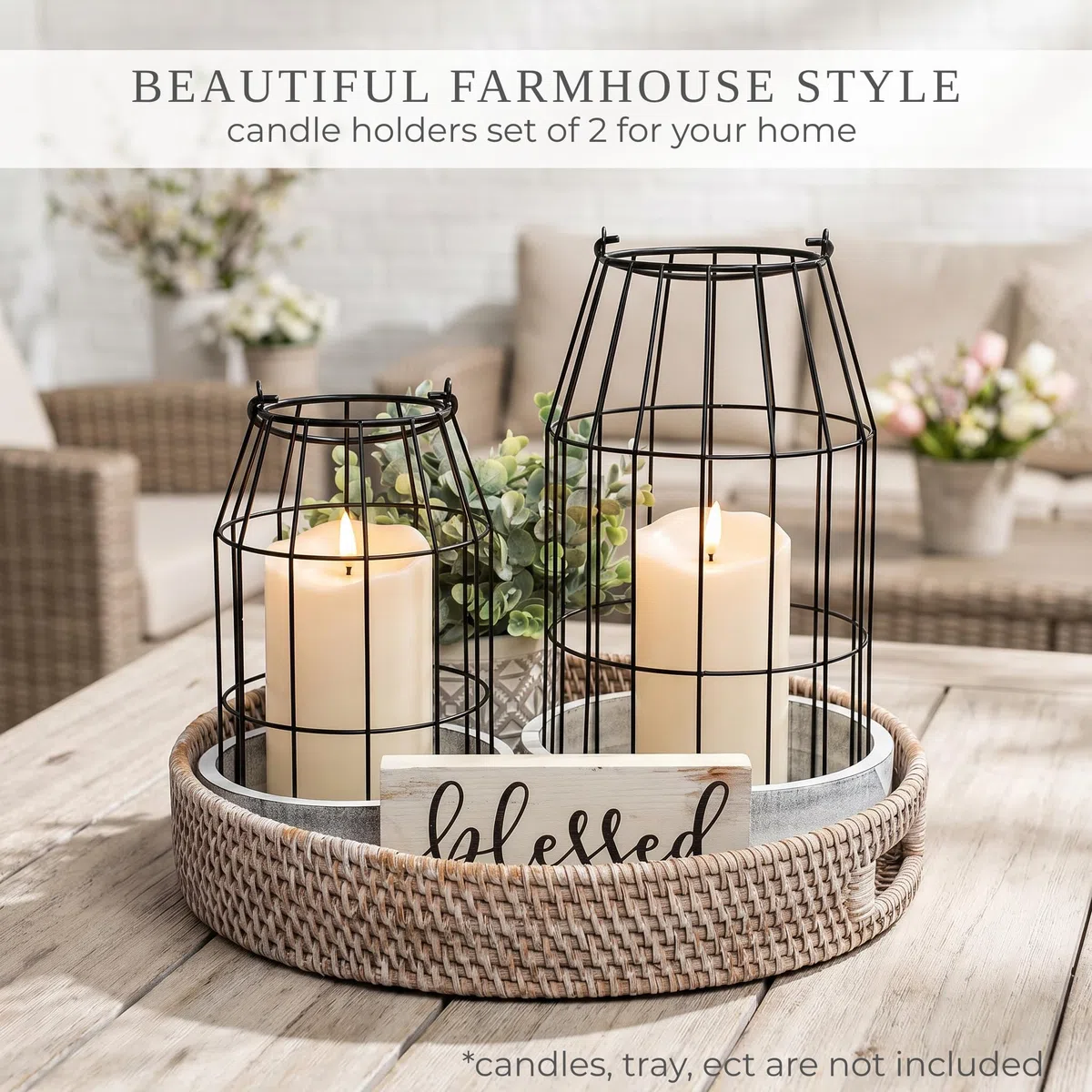 Lanterna rustica decorativa da fattoria, elegante lanterna decorativa per soggiorno, caminetto o tavolo da pranzo da cucina, moderna bellezza di lusso per tutta la casa