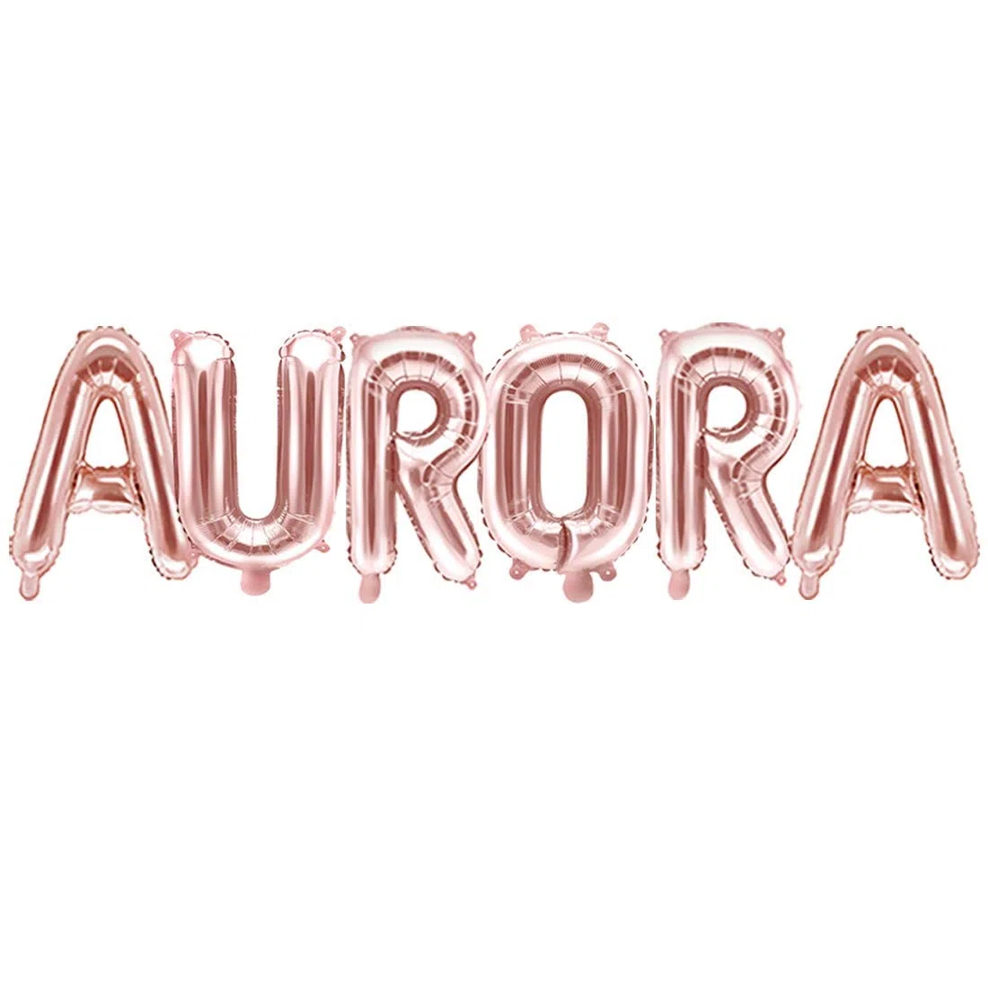 Palloncino FOIL MYLAR ROSA GOLD scritta nome AURORA 35 cm