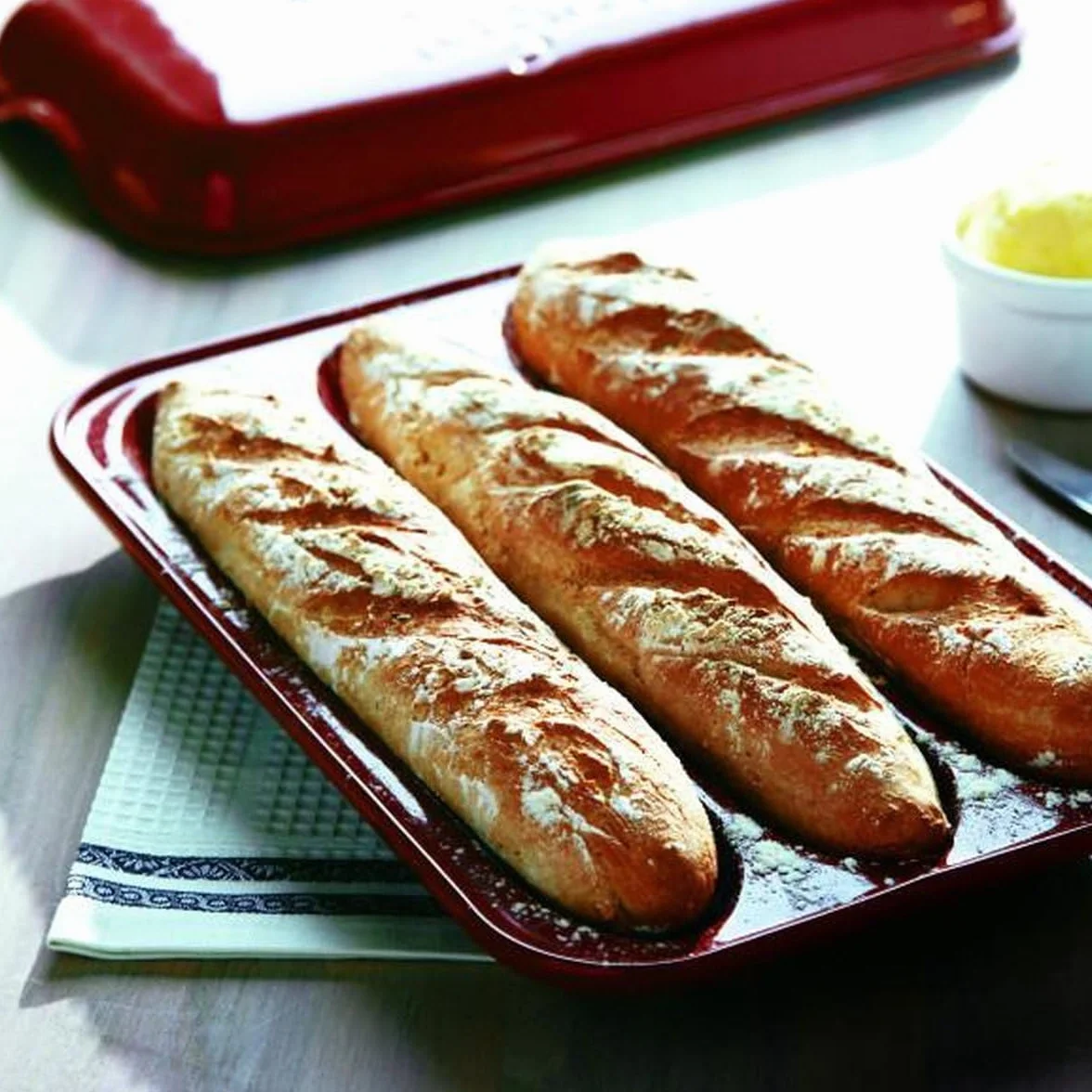 Emile Henry EH349506 Baguettes Stampo con Imballaggio Rinforzato, Marsala