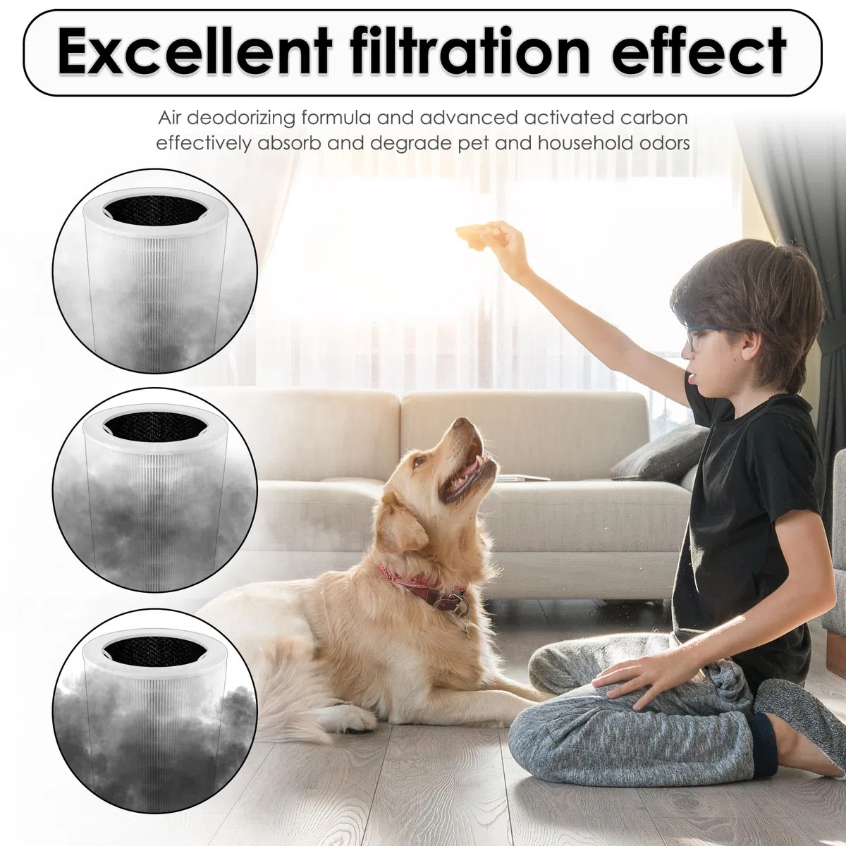 2 filtri di ricambio Core 600S compatibili con il purificatore d'aria Levoit Core 600S, Core 600S H13 True HEPA, filtro a carbone attivo Core 600S 3 in 1, ricambio per #Core 600S-RF