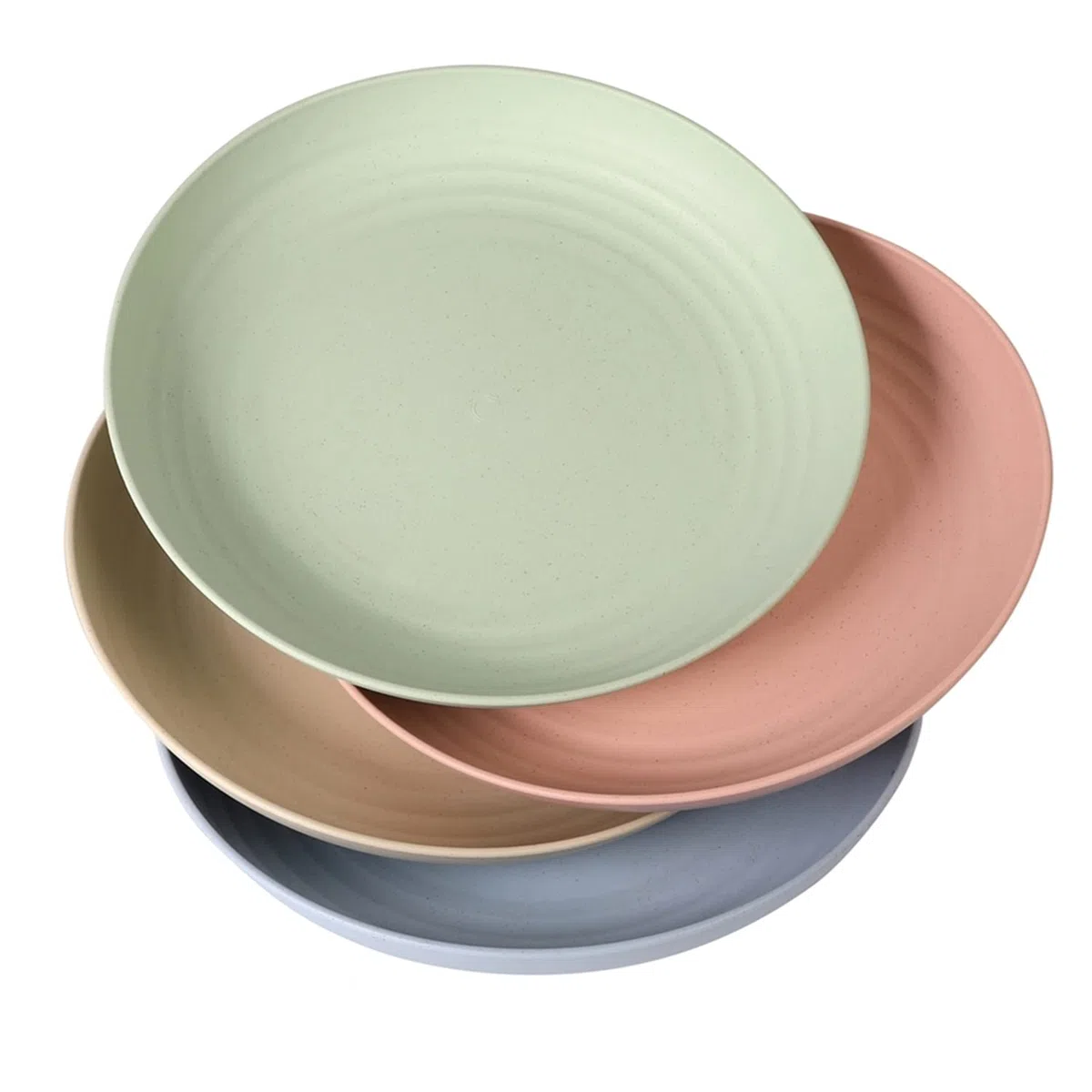 Servizio Piatti in Plastica Leggeri Grandi Indistruttibili per Cena Riutilizzabili e non Tossina Lavastoviglie e Forno a Microonde Sicuri e Sani per Bambini e Adulti (23cm 4 Pezzi)