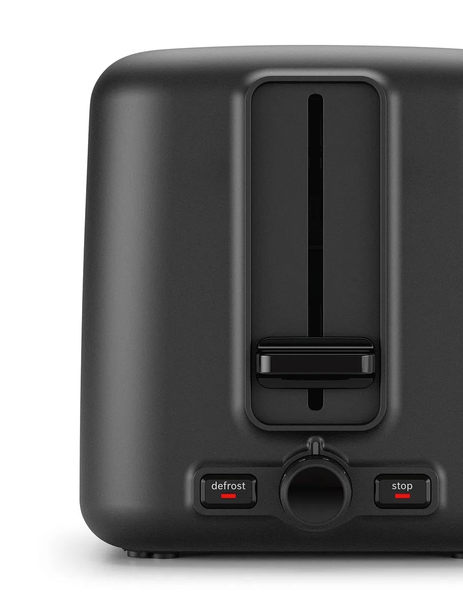 Bosch Tostapane Compatto TAT3P420, 970 W, Tostatura Uniforme, Espulsione Automatica, Vassoio Raccogli-Briciole, Funzione Scongelamento e Riscaldamento, Spegnimento Automatico, Acciaio Inox, Nero