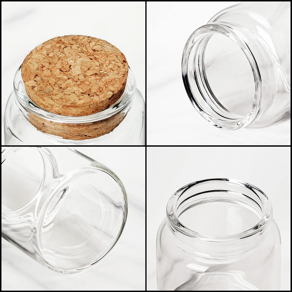 BELLE VOUS 12 Mini Bottiglie Vetro con Tappo in Sughero - 45-50ml - Fialette in Vetro Mini Bottiglie e Imbuto per Bomboniere, Feste, Spezie in Cucina e Marmellate
