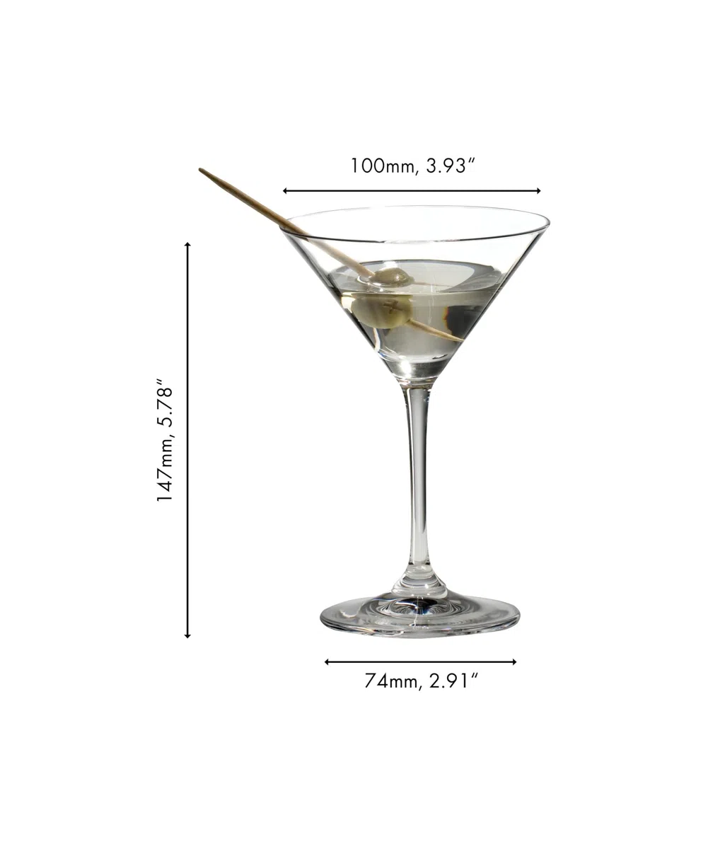 Riedel Vinum Martini Glass, Set of 2 (Japan Import)