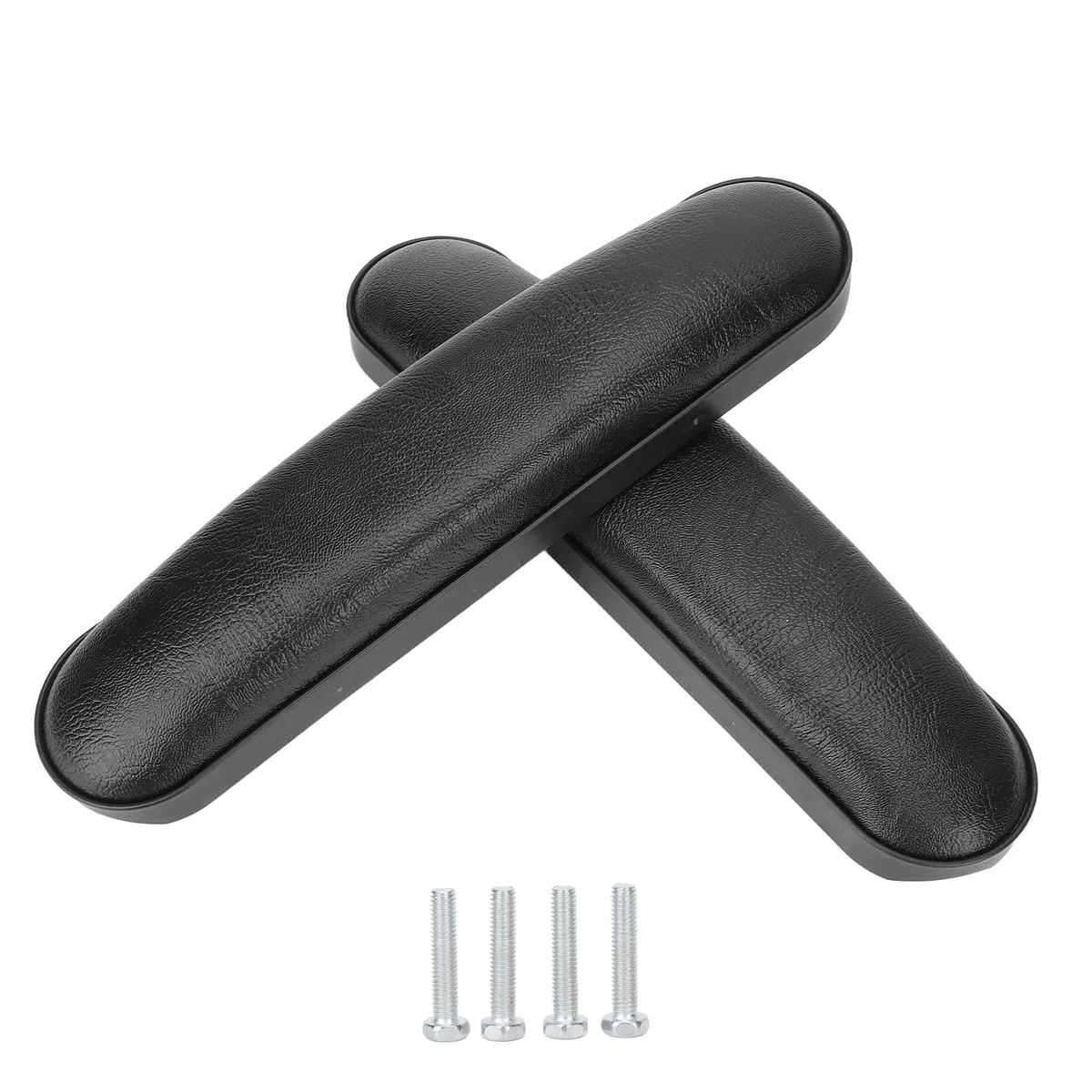 Cuscini Per Braccioli,2 Pezzi Di Cuscinetti Universali In Morbida Pelle Pu per Ricambio Per Bracciolo Per Sedia A Rotelle,Nero,10.24X2.17In
