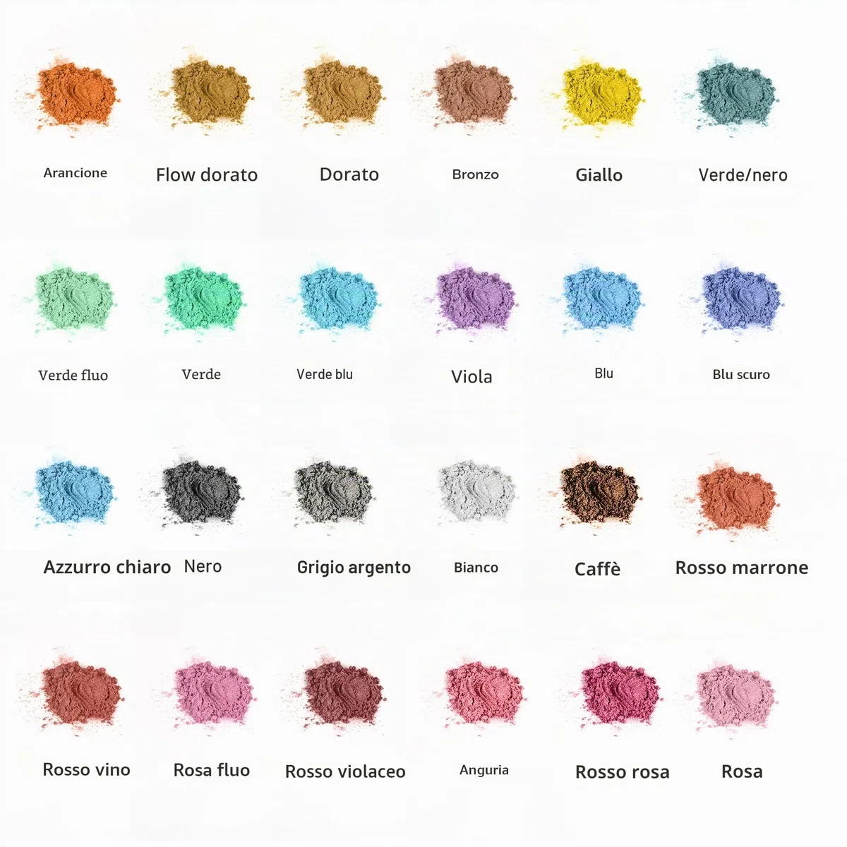 Epoxy resin colori per resina epossidica polvere di mica, 24 colori * 10g, pigmenti per resina epossidica per progetti DIY come sapone, resin, coloranti per candele, bombe da bagno, gioielli e slime