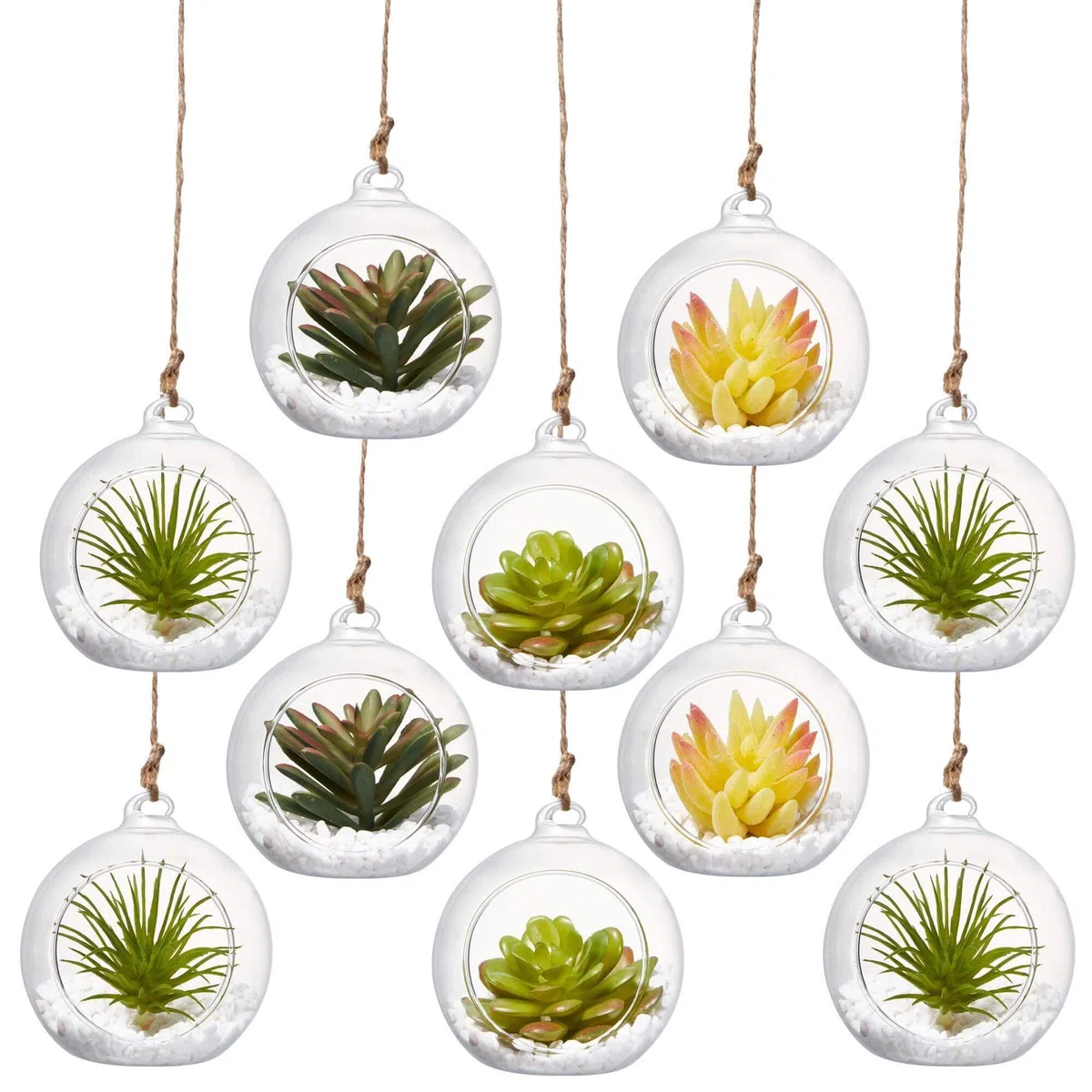 Portacandele in Vetro da Appendere, Vaso, Terrario per Piante da Fiore, Contenitore per Sfere, Micro Paesaggio Fai da Te per Casa, Ufficio, Matrimonio