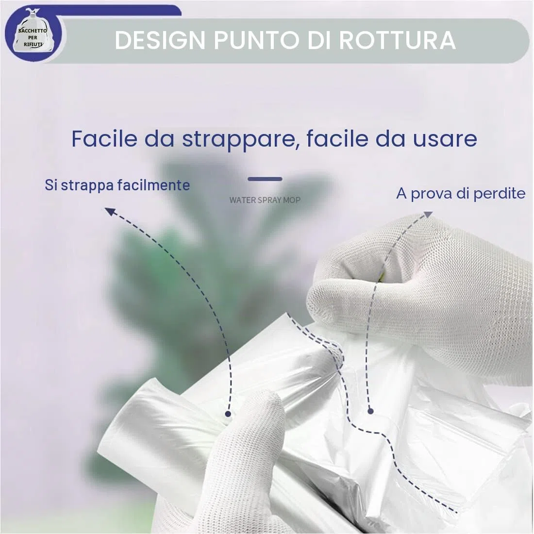 XUXRUS Sacchi piccoli Spazzaturaper 5 litri Sacchetti immondizia Riciclati per carichi pesanti,adatto per bagno,cucina, camera da letto (Bianche,200 pezzi)
