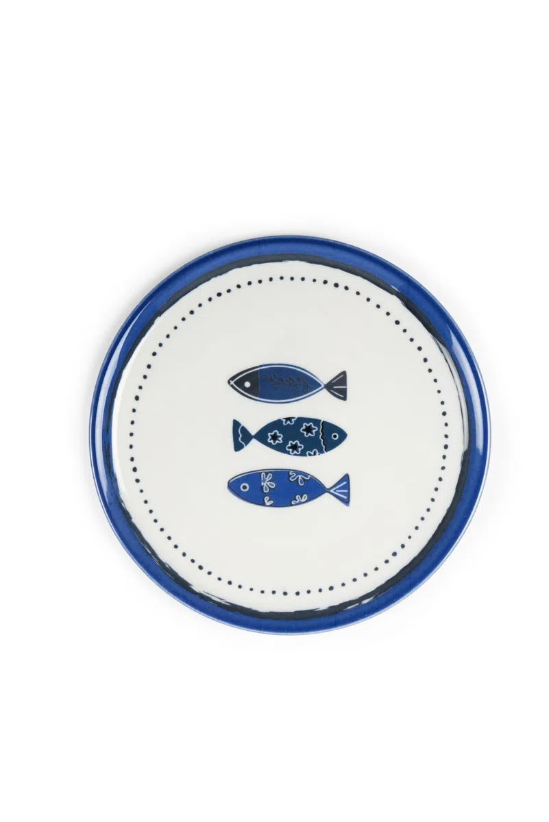 Excelsa Ocean Set 6 Piatti Pizza, Porcellana, Diametro 31,5 Cm.