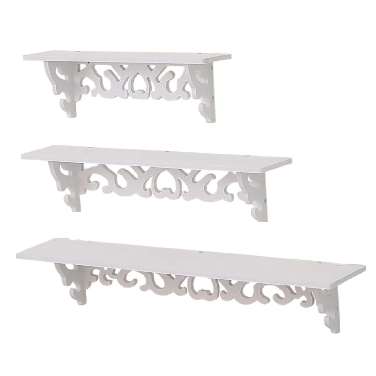 ABOOFAN Mensola da Parete in Pannello Legno-plastica Bianco Multiuso Tre Dimensioni per Soggiorno e Organizzazione Grande Capacità