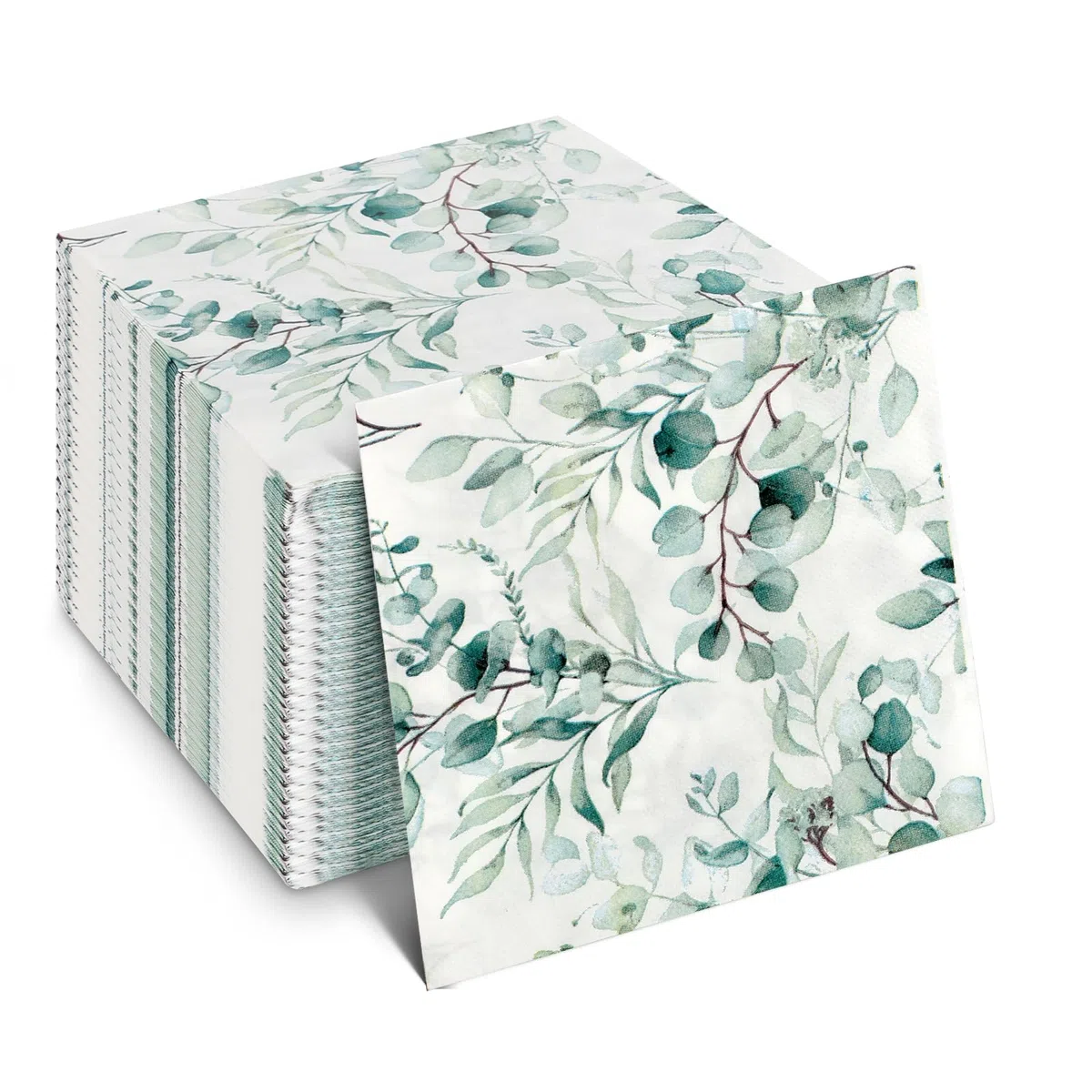 Tovaglioli di eucalipto 80 pezzi, tovaglioli verde salvia per matrimonio, estate, feste estive, battesimi, matrimoni, decorazioni da tavolo, tovaglioli di carta usa e getta