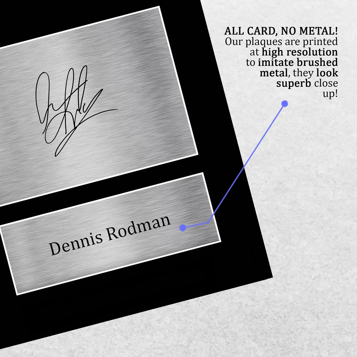 HWC Trading Dennis Rodman Chicago Bulls Regali stampati con foto autografata per gli appassionati di cimeli del football americano - A4