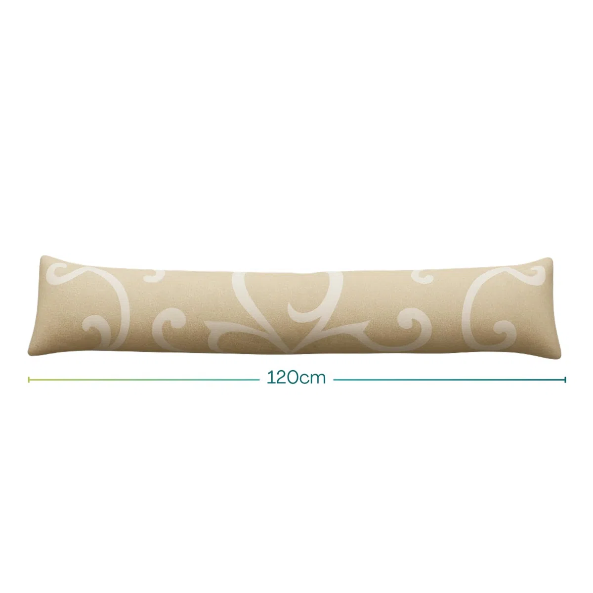 Virsus 4 Paraspifferi con trama DAMASCATO per balconi e finestre, lunghezza 120 cm, 2 Grigi e 2 Beige, paraspiffero sottoporta universale paravento in stoffa tessuto poliestere -697/703