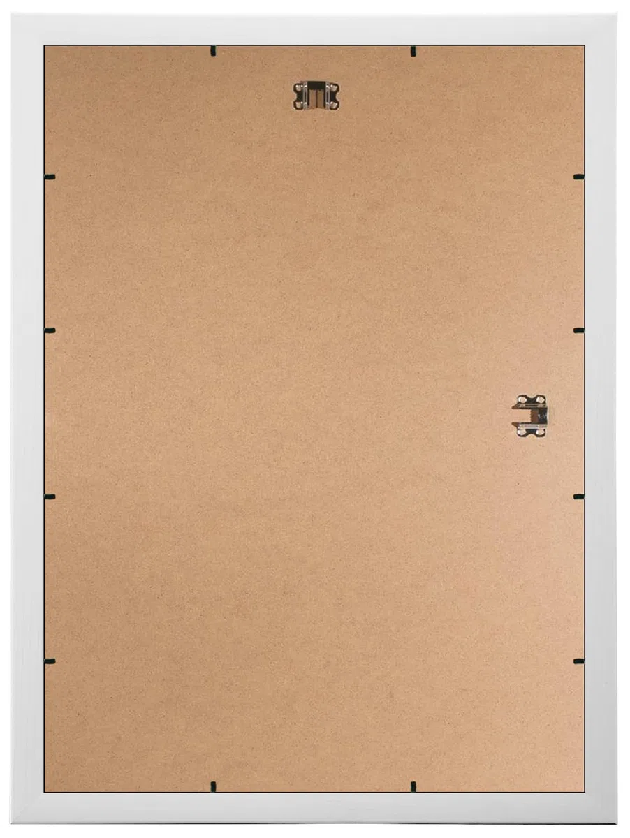 Cornice su misura FRAMO in legno 99 x 38 cm - Pino Bianco | Dimensioni selezionabili | incl. vetro acrilico antiriflesso | Cornice per puzzle | Foto | Poster