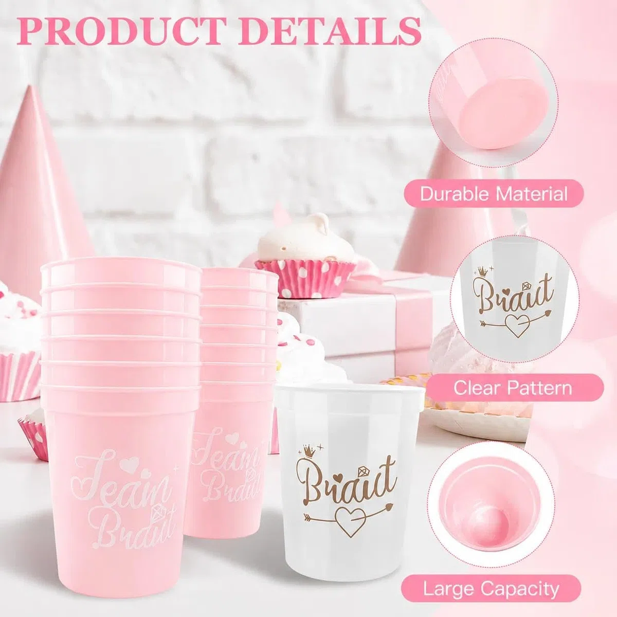 CIYIN 14 Pezzi Bicchieri Addio al Nubilato, Bicchieri Team Bride, Bicchiere Shot Sposa, Tazza Squadra Sposa, Bride Tribe Cups Gadget Addio al Nubilato Sposa Bicchieri