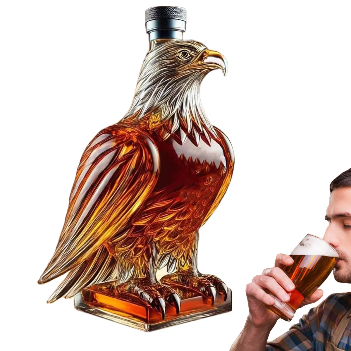 Bottiglie Per Whisky - Bottiglia Whisky in a Forma di Animale,Contenitore Originale E Divertente Per Degustazione Di Birra Matrimonio Eventi Festa Del Papà Collezionisti Vino