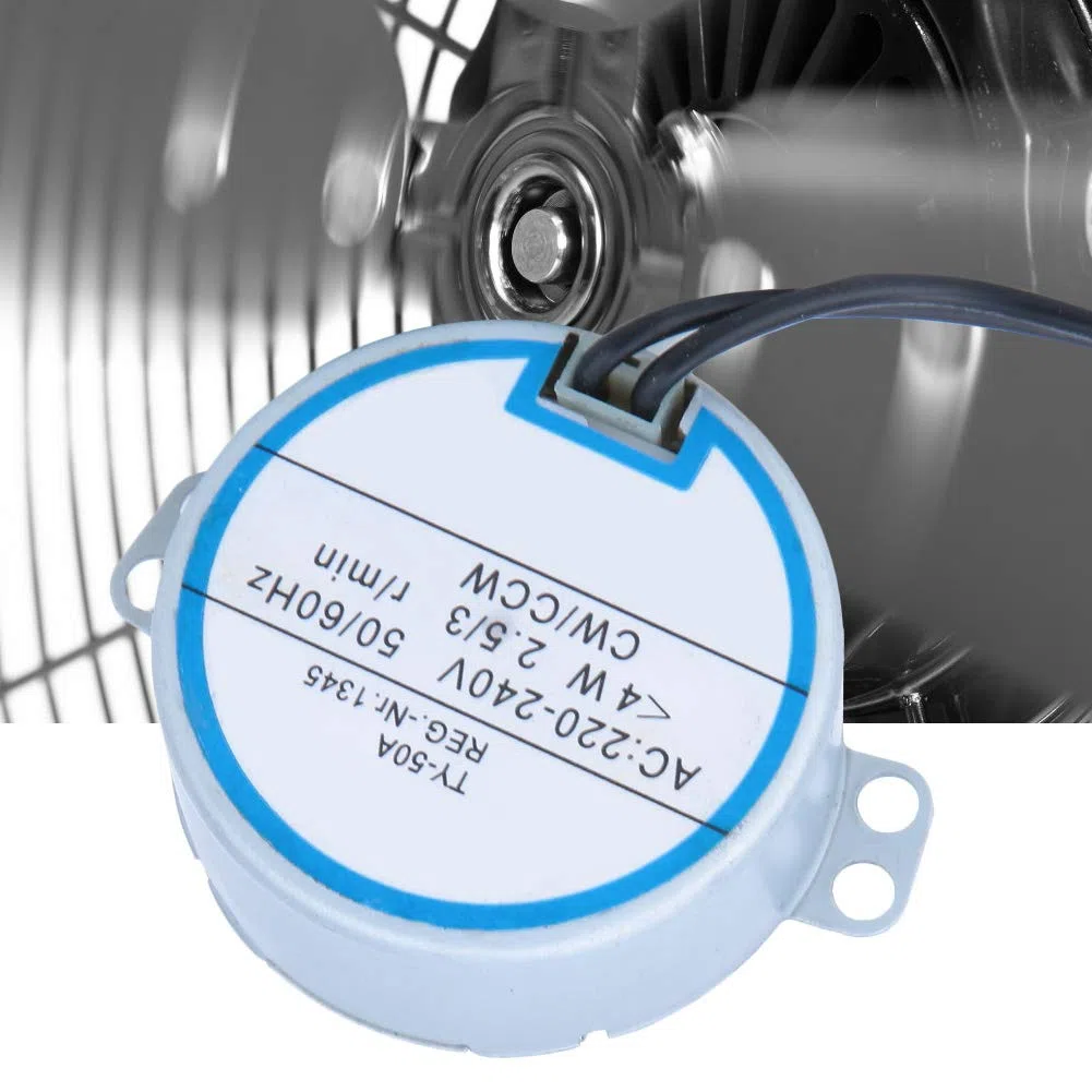 Motore Sincrono AC 220-240V 50/60Hz 4W con Direzione CW/CCW, Scatola Ingranaggi per Piattaforma Girevole e Automazione, Motore Elettrico per Ventilatore a Testa Mobile